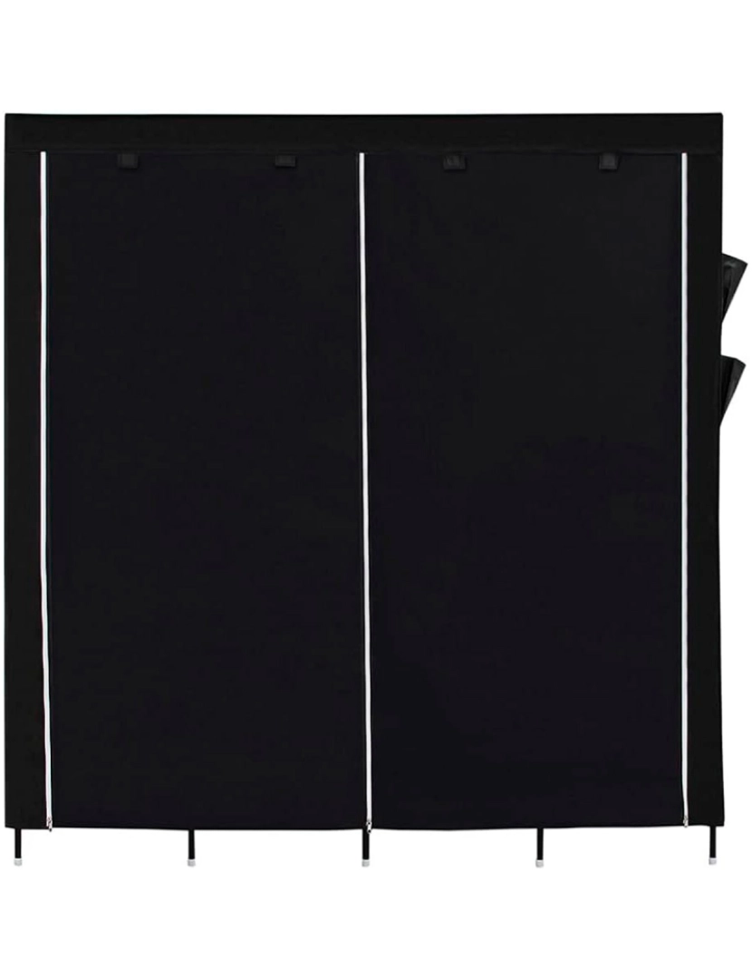imagem de Guarda-roupa Tecido Com Portas Zip e Bolsos Laterais Nyana Home Medidas 170x167x45cm2