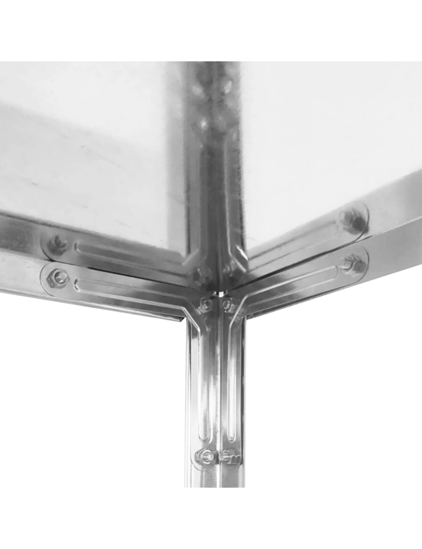 imagem de Pack 2 Estantes metálicas de canto galvanizada Nyana Home 120kg 4 prateleiras 150x75x30cm4