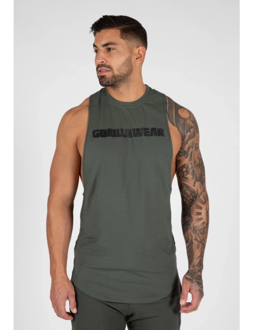 Gorilla Wear - Milo camisola regata com cavas - Verde - S