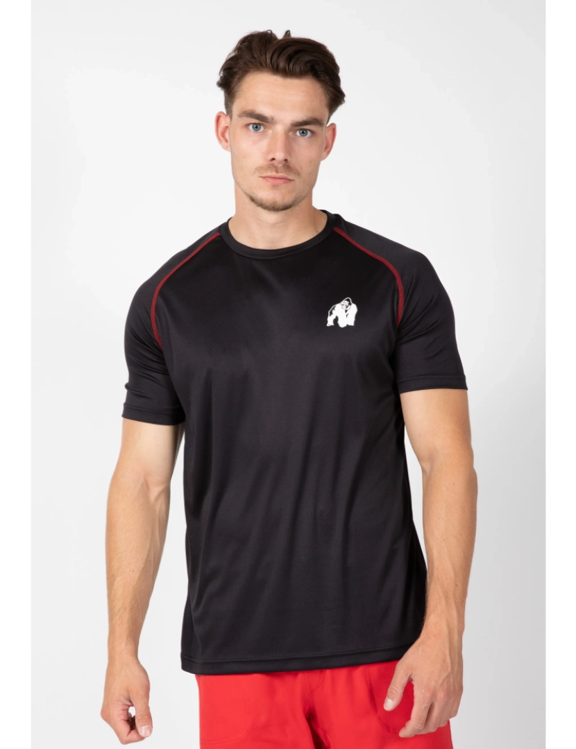 Gorilla Wear - desempenho t-shirt - preto/Vermelho - S