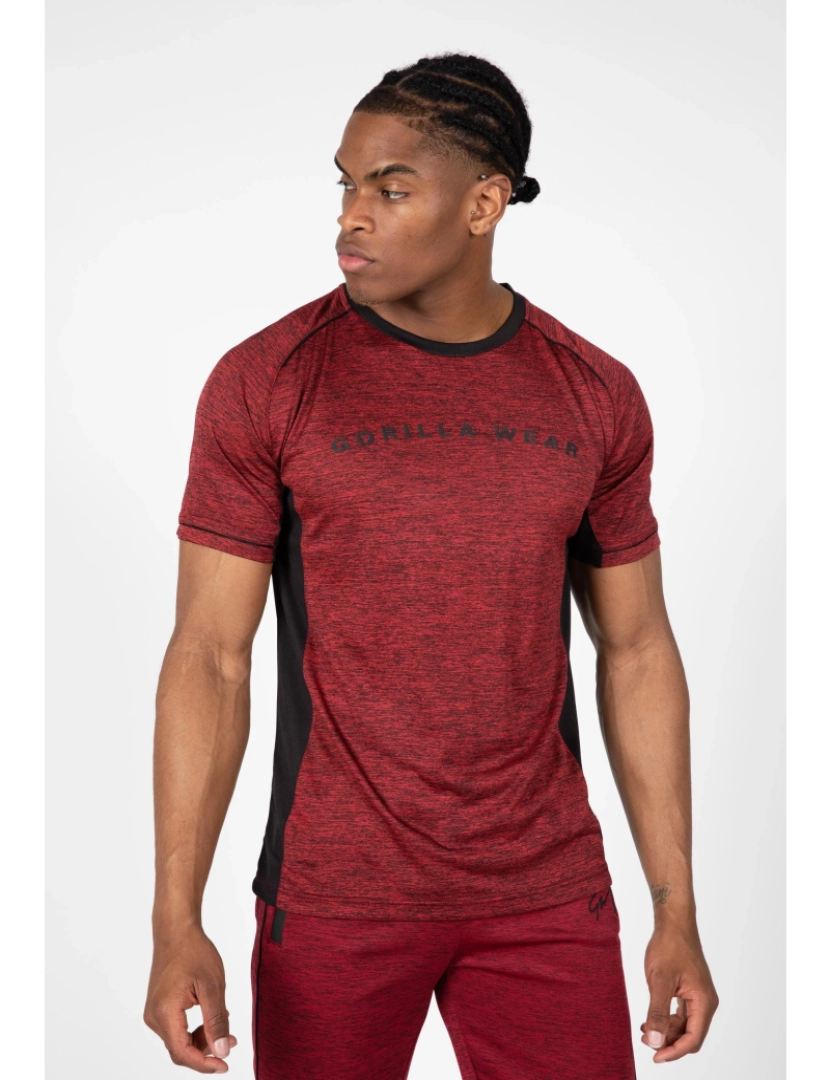 Gorilla Wear - Fremont T-Shirt - Burgundy Vermelho/preto - S