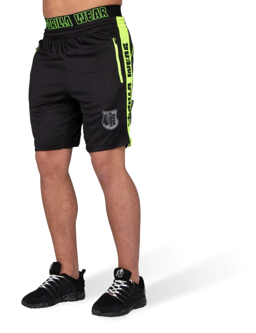 Gorilla Wear - Shelby Calções - preto/Neon Lime - S