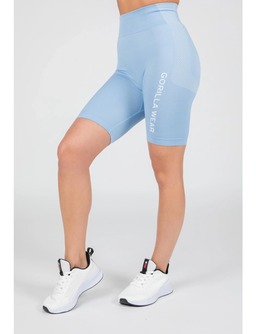 imagem de Selah sem costuras ciclismo Calções - Azul claro - XS/S1