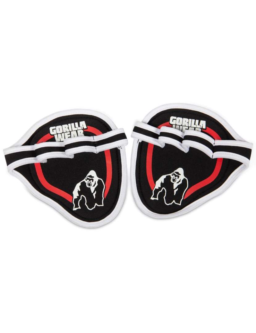 Gorilla Wear - Palm aderência almofadas - preto/Vermelho - tamanho único