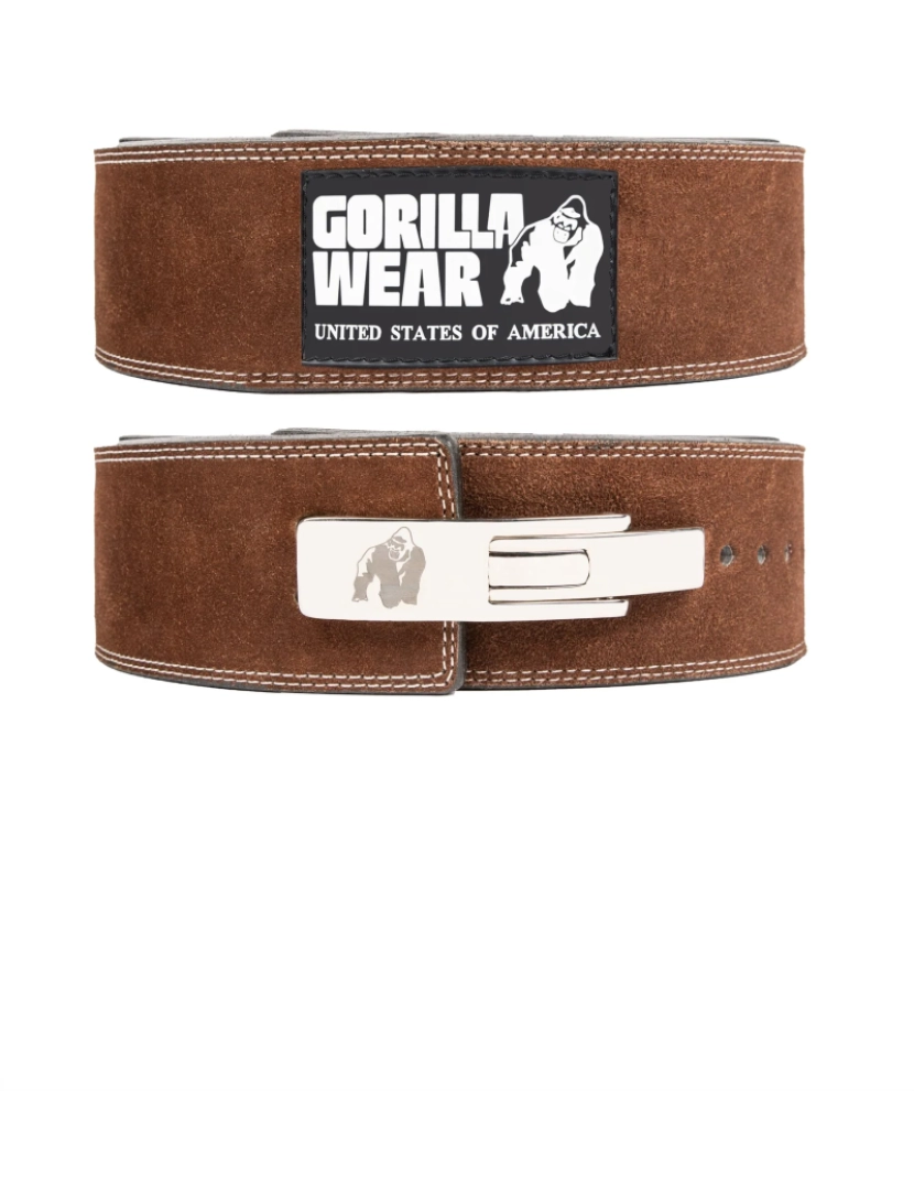 Gorilla Wear - Gorilla Wear Cinto de alavanca de couro de 4 polegadas - castanho - S/M