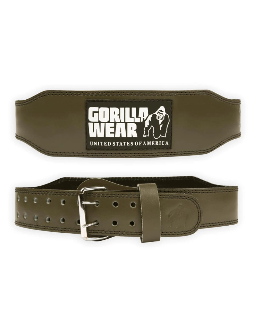 Gorilla Wear - Gorilla Wear Cinto de elevação em pele almofadado de 4 polegadas - exército Verde - S/M