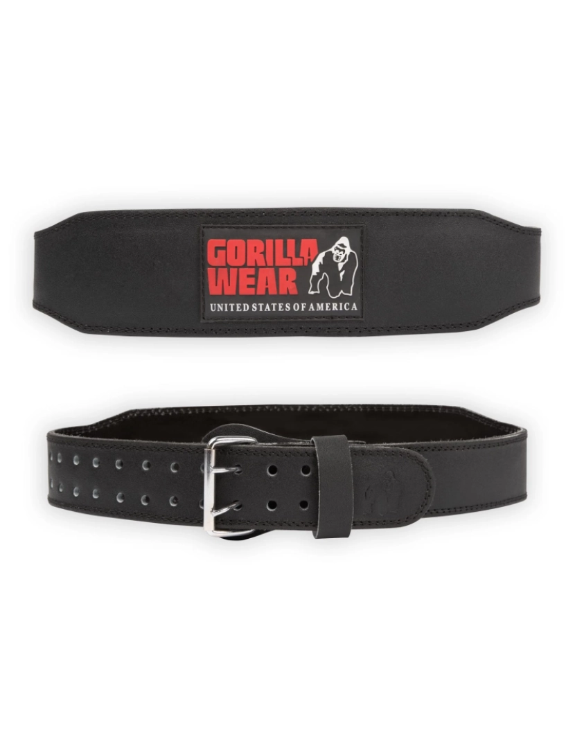 Gorilla Wear - Gorilla Wear Cinto de elevação em pele almofadado de 4 polegadas - preto/Vermelho - S/M