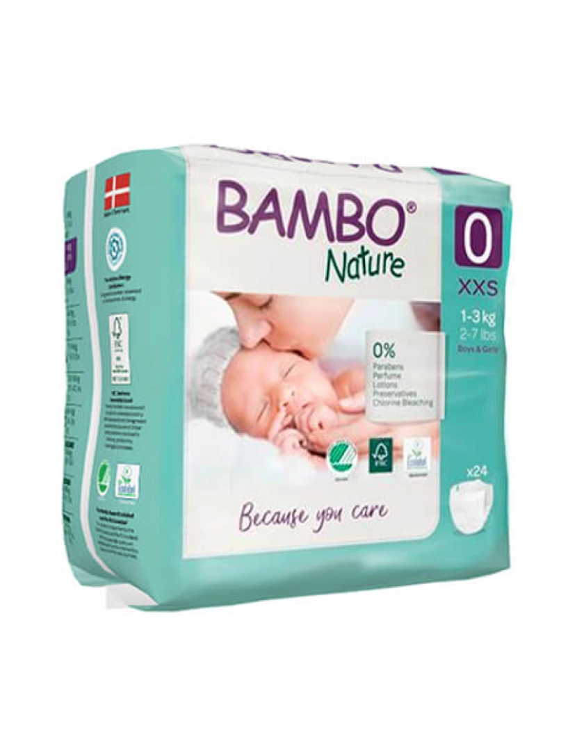 imagem de Fraldas Bambo Nature Prematuro Nº 0  1 a 3kg (24Un)1