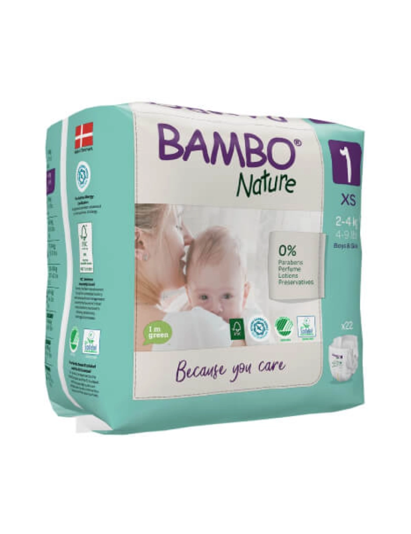 imagem de Fraldas Bambo Nature Nº 1  2 a 4 kg (22Un)1