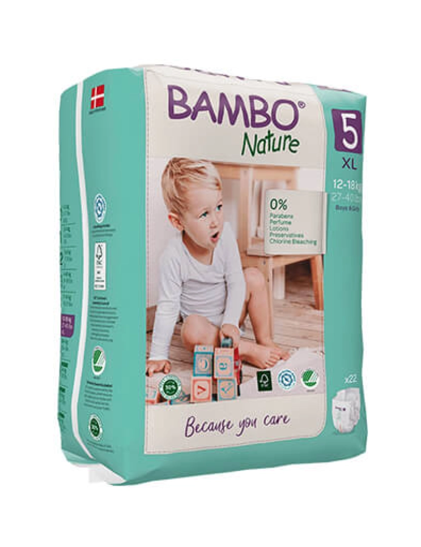 imagem de Fraldas Bambo Nature Nº 5  12 a 18kg (22 Un)1