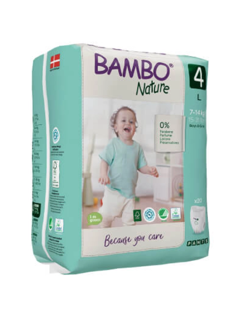 imagem de Fraldas Cueca Bambo Nature Nº 4  7 a 14kg (20 Un)1