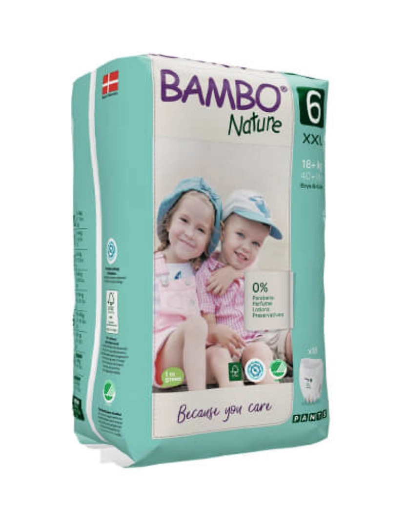 imagem de Fraldas Cueca Bambo Nature Nº 6  18+kg (18 Un)1