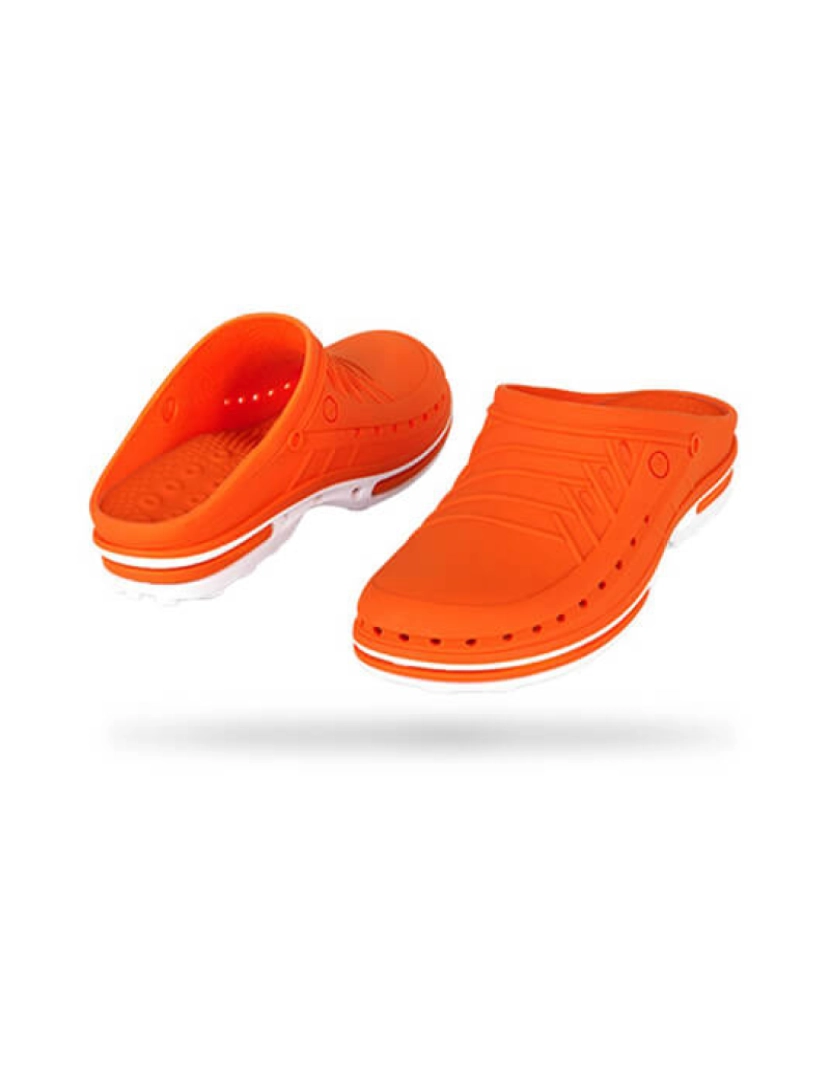 imagem de Socas WOCK CLOG Laranja/Branco5