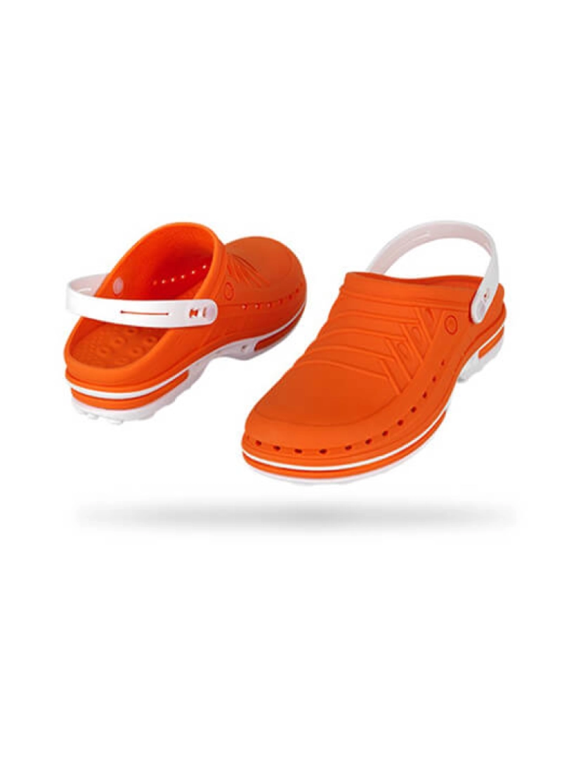 imagem de Socas WOCK CLOG Laranja/Branco5