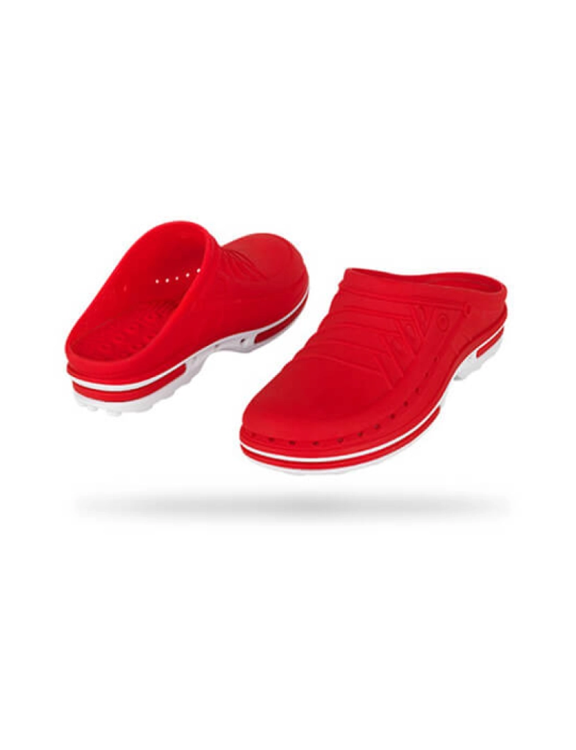 imagem de Socas WOCK CLOG Vermelho/Branco5