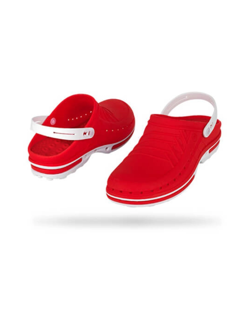 imagem de Socas WOCK CLOG Vermelho/Branco5