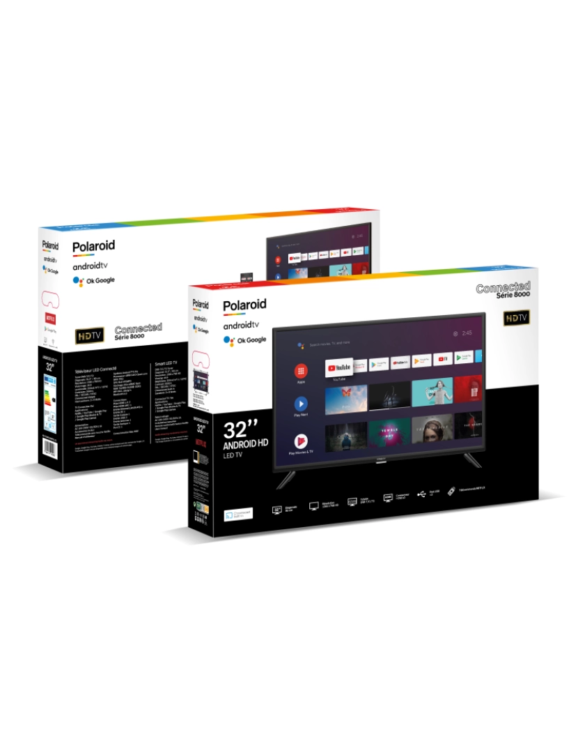 imagem de POLAROID - Televisor LED ANDROID - 80 cm (32") - HD - WiFi - Bluetooth 5.0 - Netflix - YouTube - 3x HDMI - 2x USB6