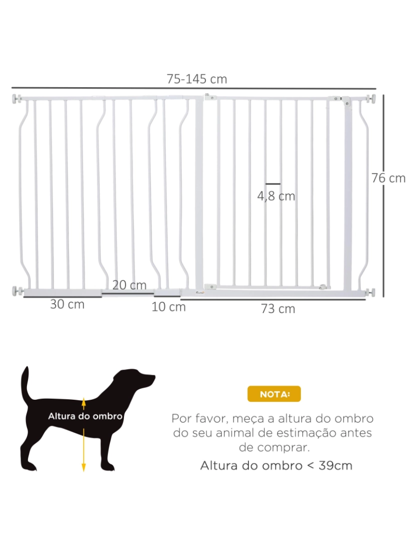 imagem de Barreira de Segurança 73x3,8x76cm cor branco D06-109V023