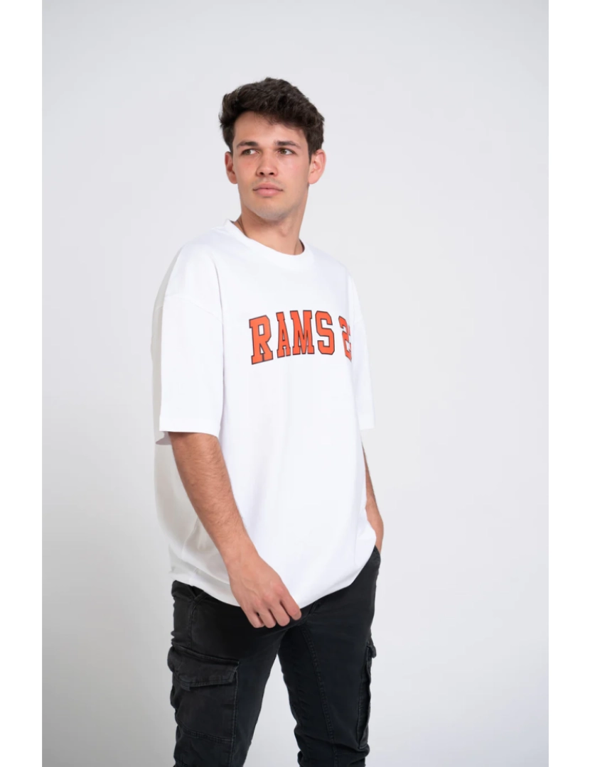 Rams 23 - Oversize Blanca Impresso Universidade Branco Laranja