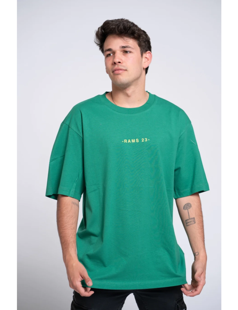 Rams 23 - Camiseta Oversize Twenty Three Mangas Verde