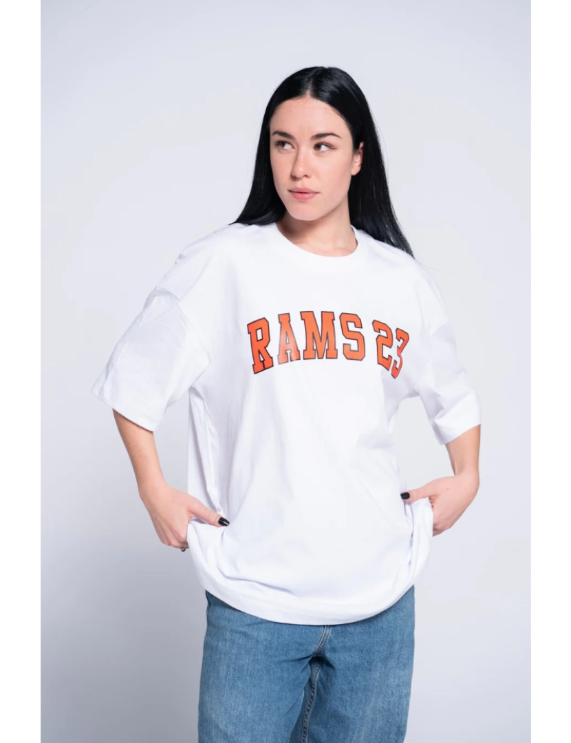Rams 23 - Oversize Blanca Impresso Universidade Branco Laranja