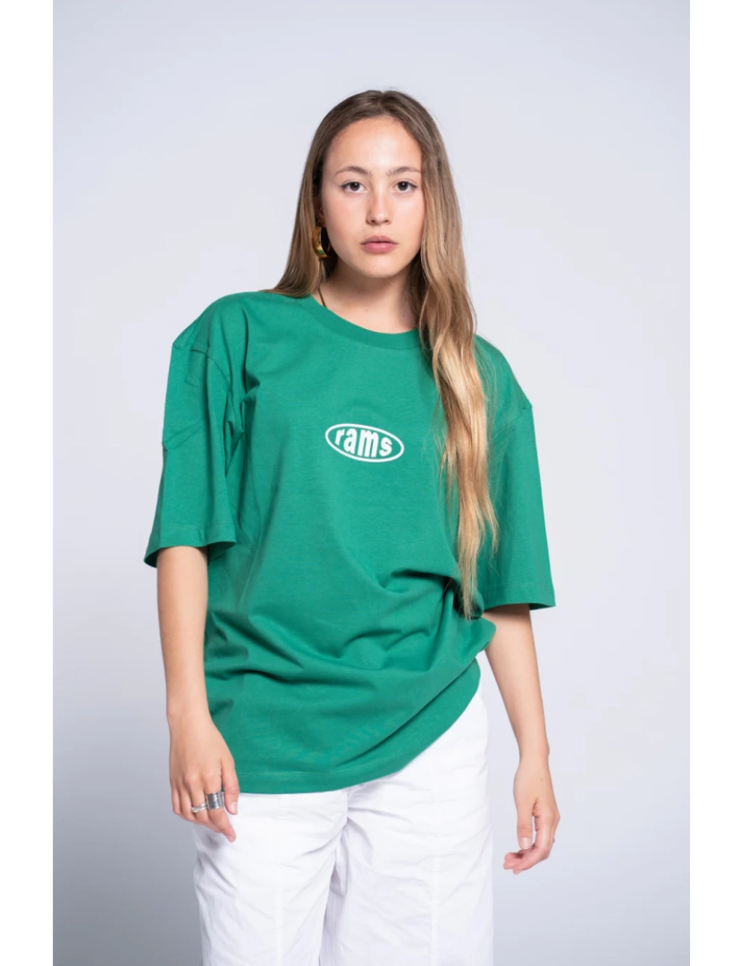 Rams 23 - Impressora circular de camiseta verde Oversize