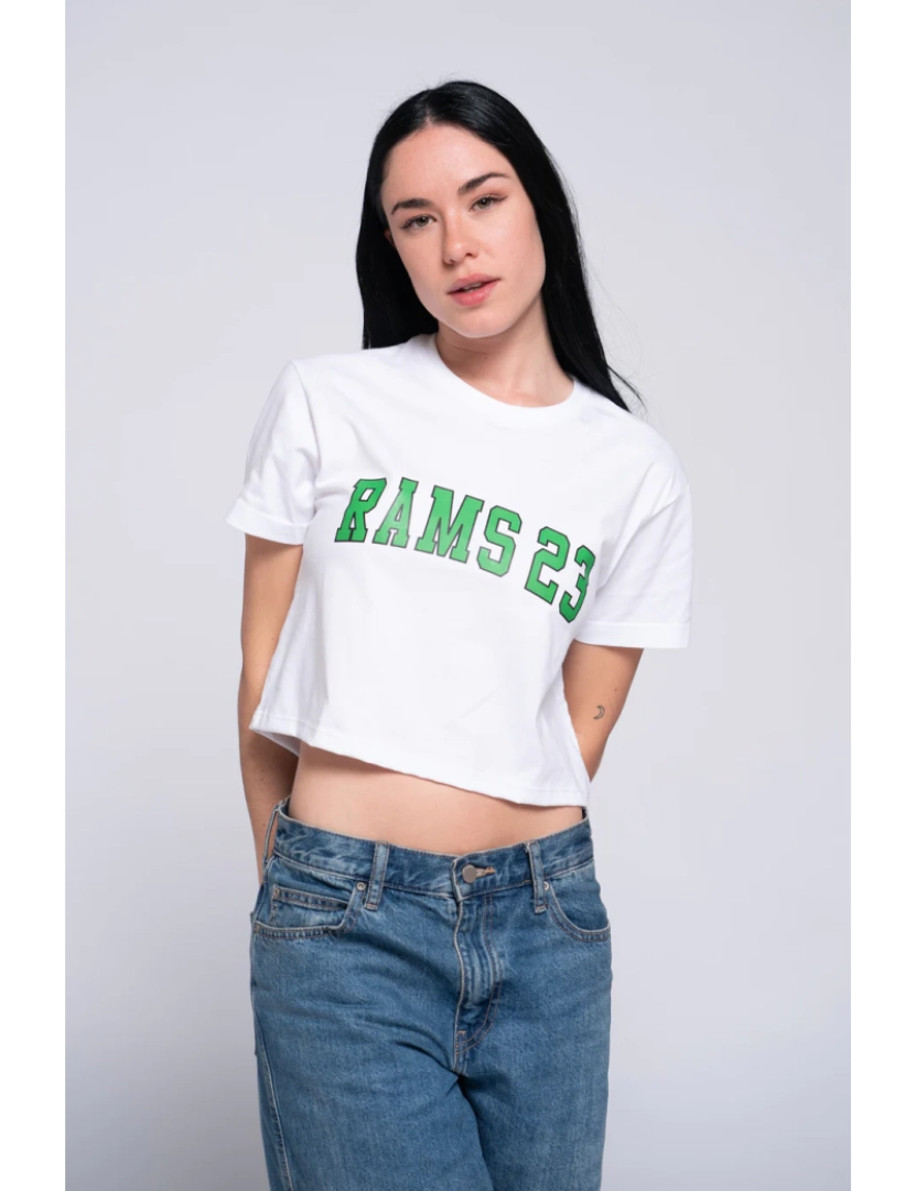 imagem de T-shirt branca impresso Universidade Branco Verde1