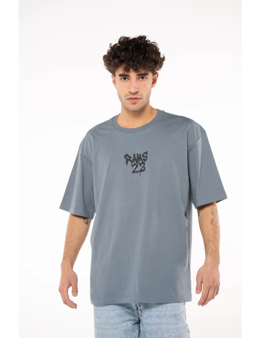 imagem de Hip-Hop impresso camiseta azul1