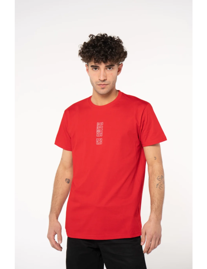 Rams 23 - T-shirt vermelha vertical