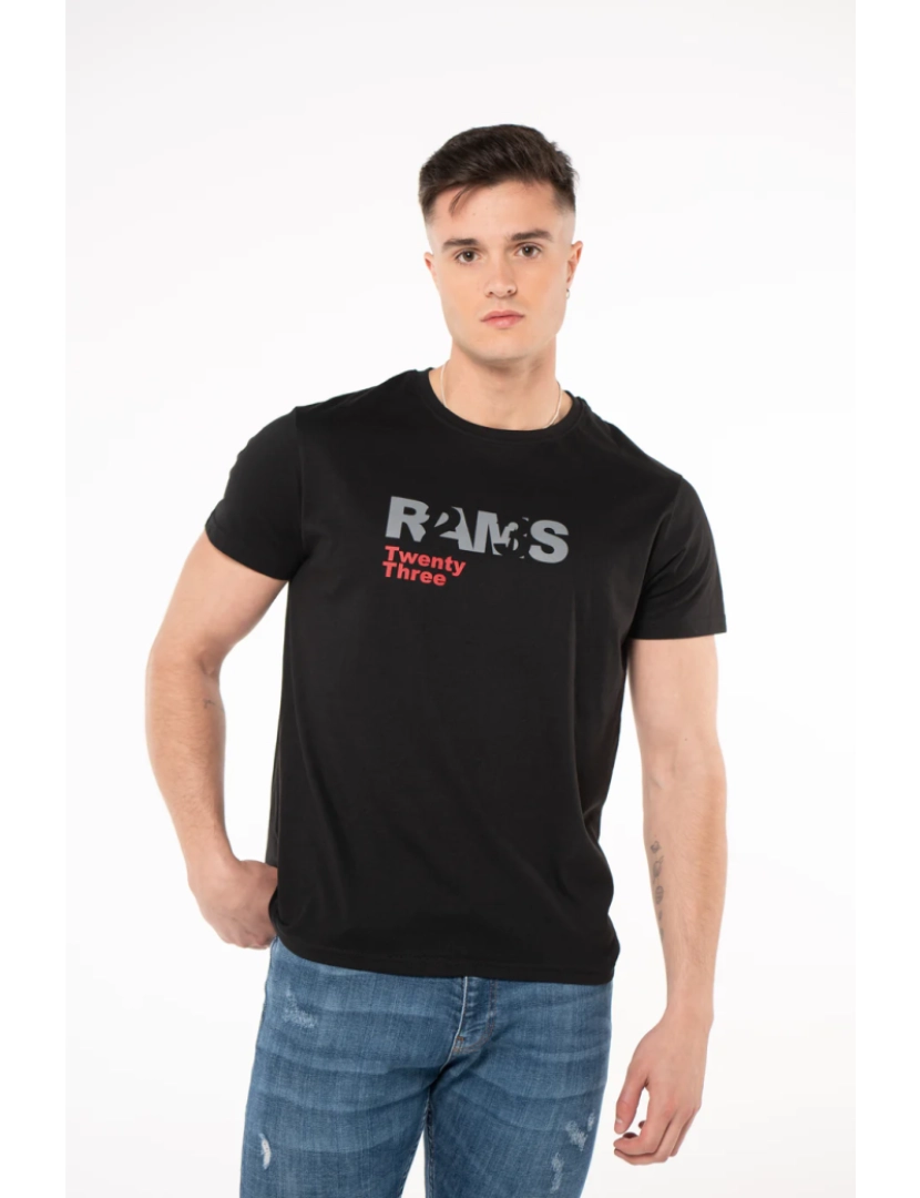 Rams 23 - Vinte e três camiseta impressa preta
