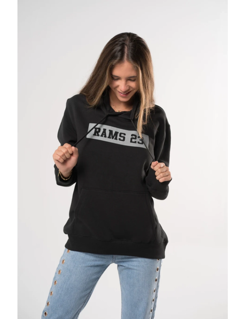 Rams 23 - Retangular preto Impressão de camisola