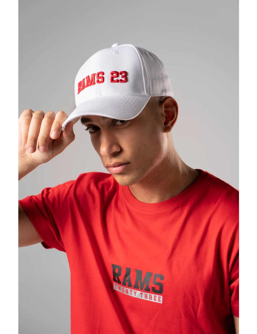 Rams 23 - Tampa branca 3D bordado