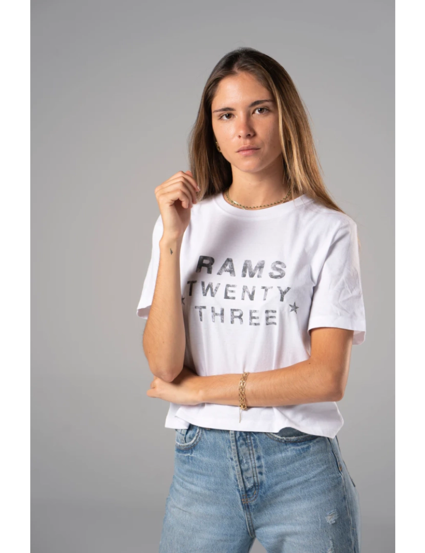 Rams 23 - T-shirt branca impresso estrelas