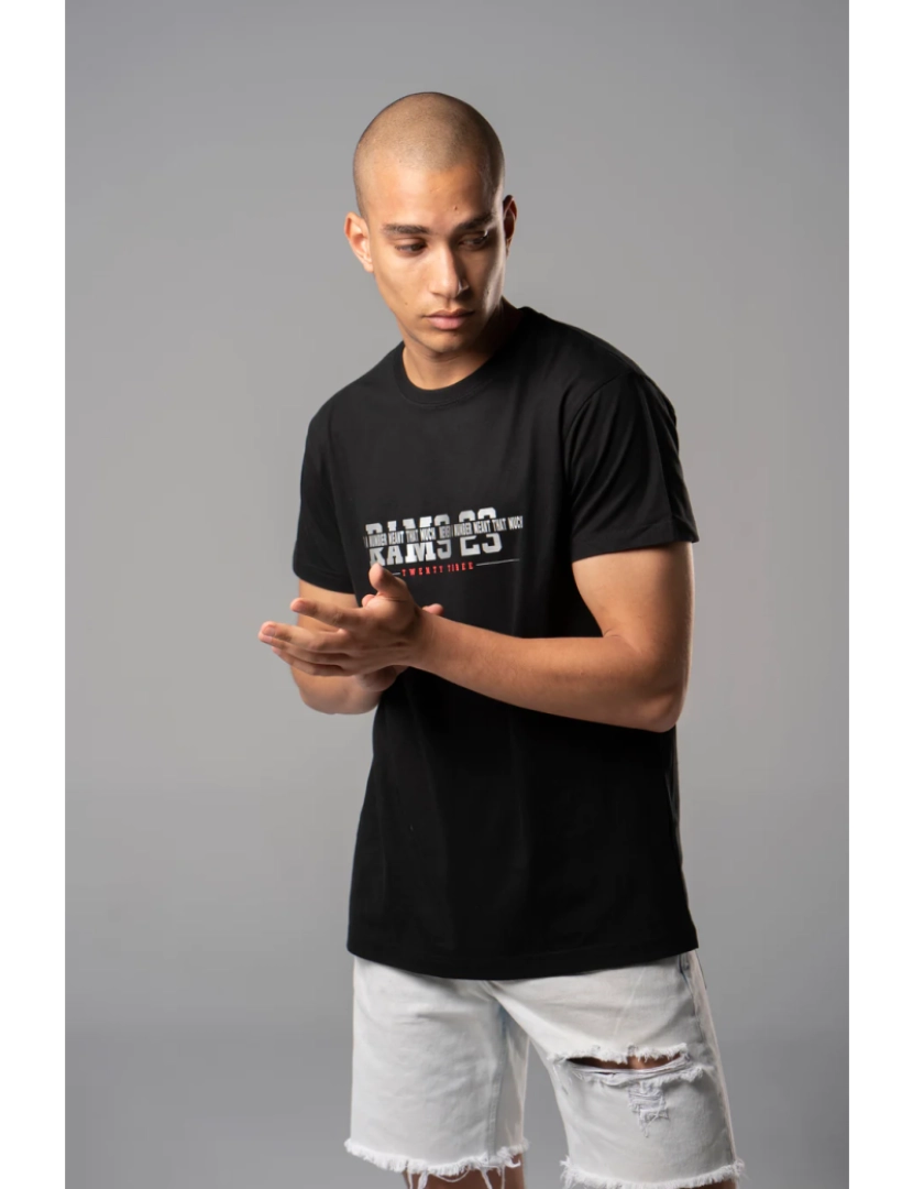 Rams 23 - T-shirt impressa preta nunca um número significa que muito