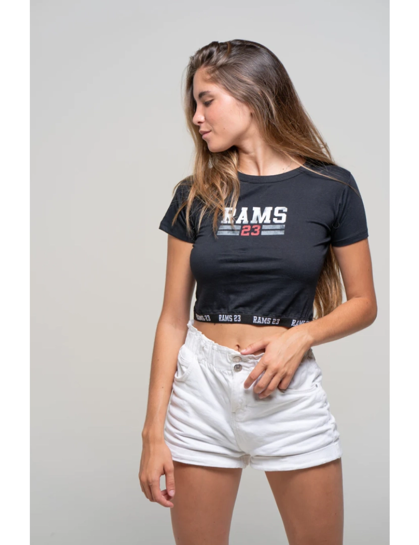 Rams 23 - Novo logotipo T-shirt preta