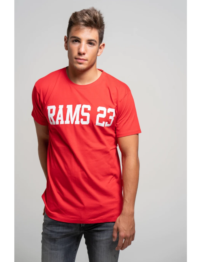Rams 23 - Logotipo de camiseta vermelha impressa