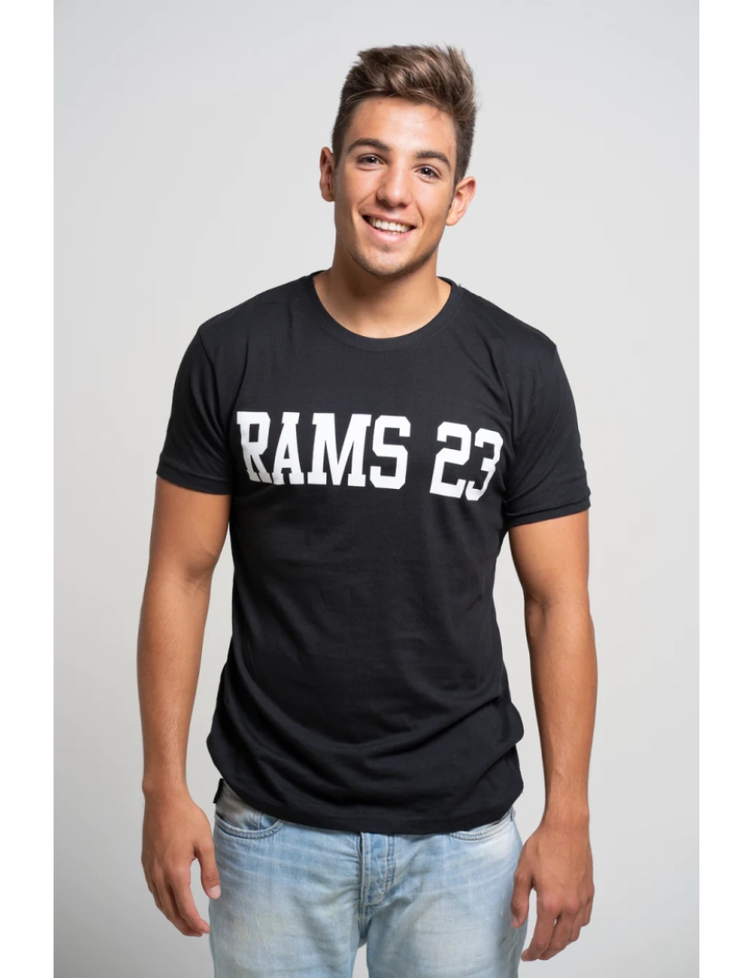 Rams 23 - Preto impresso T-shirt Logo Big White