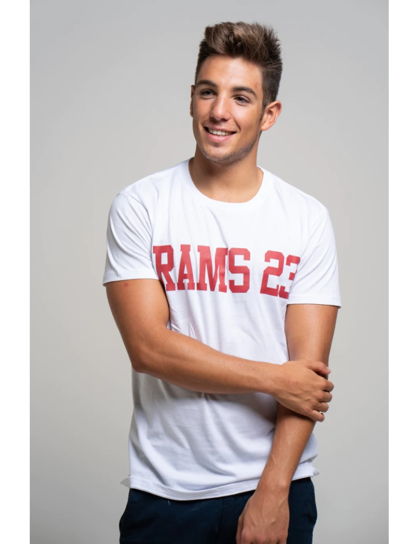 Rams 23 - Rams 23 Logo Big White / Vermelho
