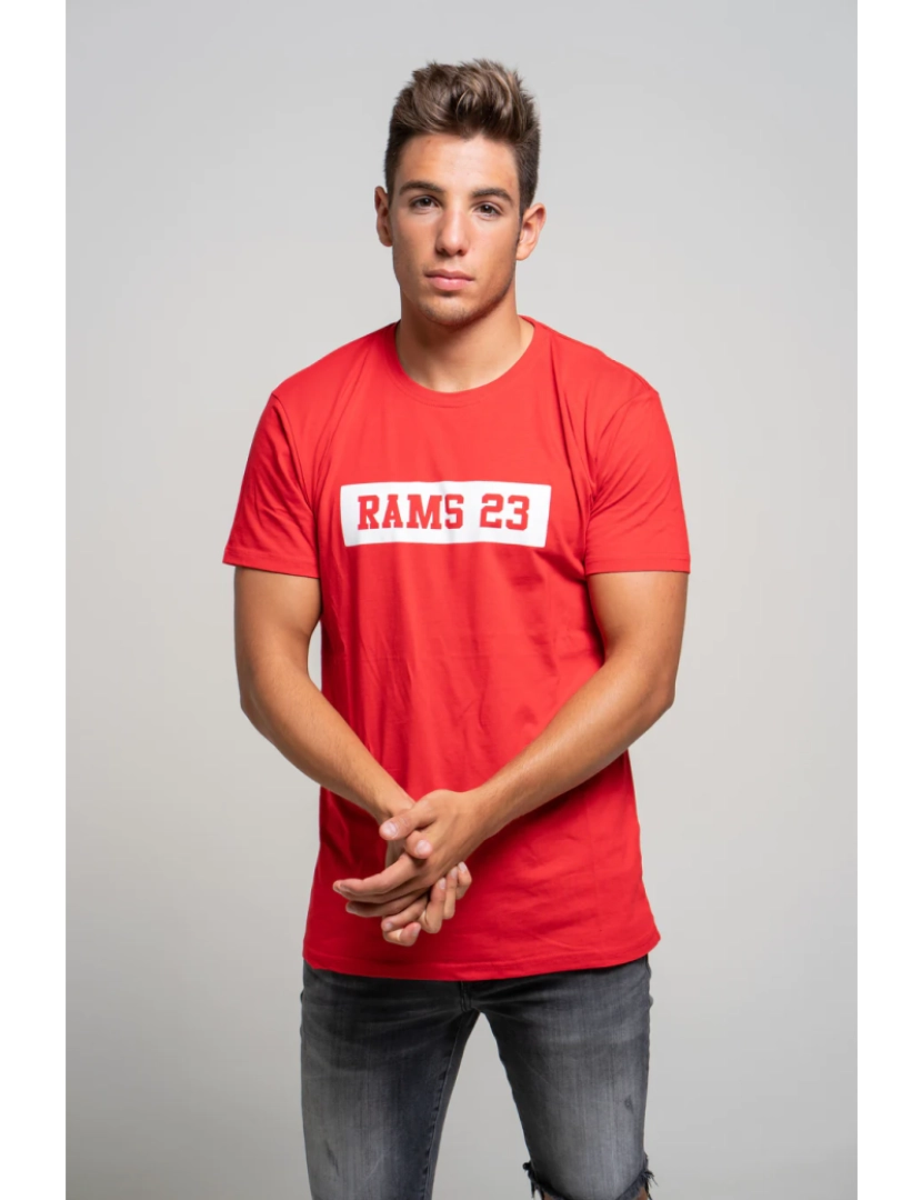 Rams 23 - Impressão retangular de camiseta vermelha