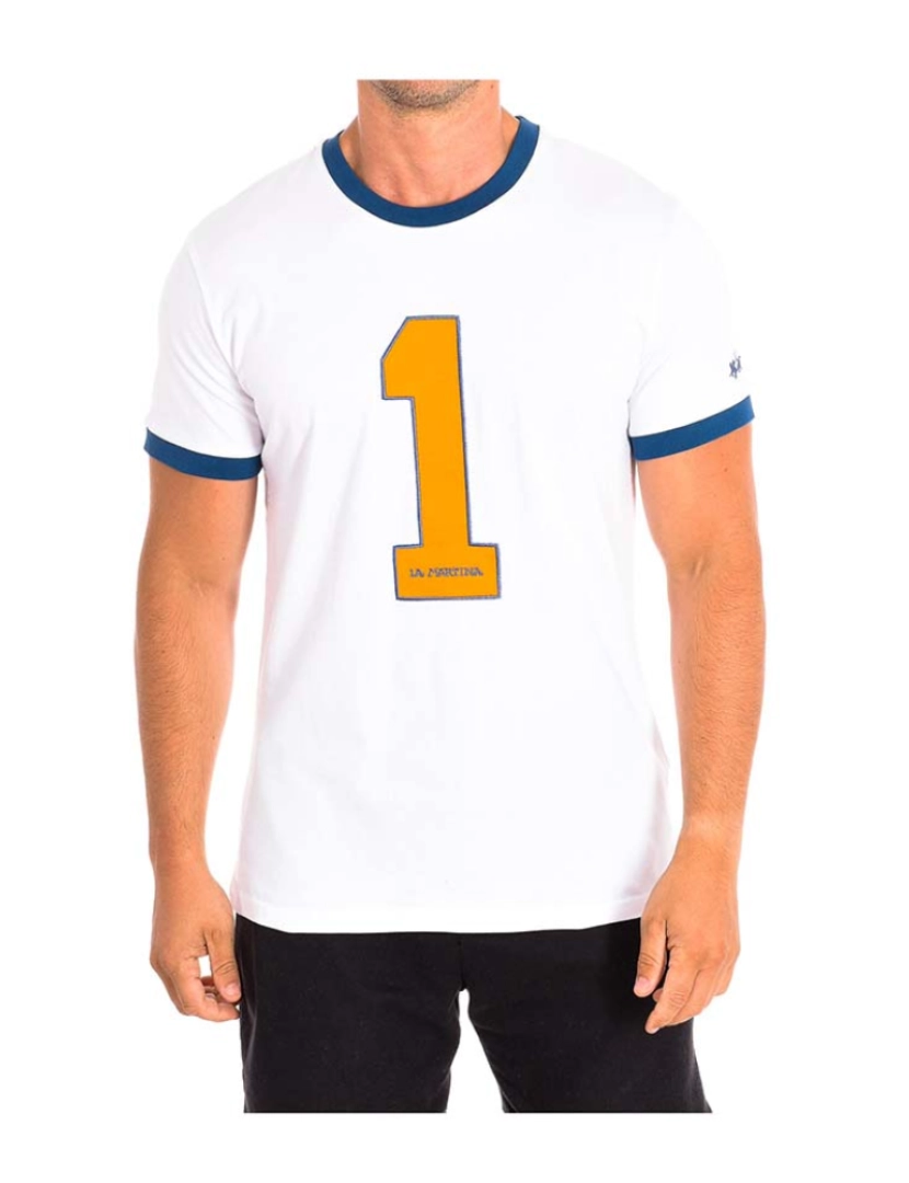 La Martina - T-Shirt Homem Branco e Amarelo