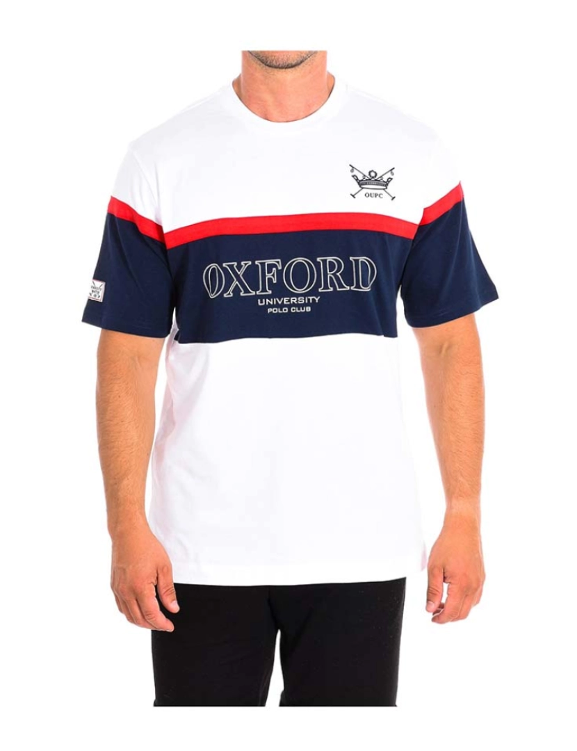 La Martina - T-Shirt Homem Branco e Azul Navy