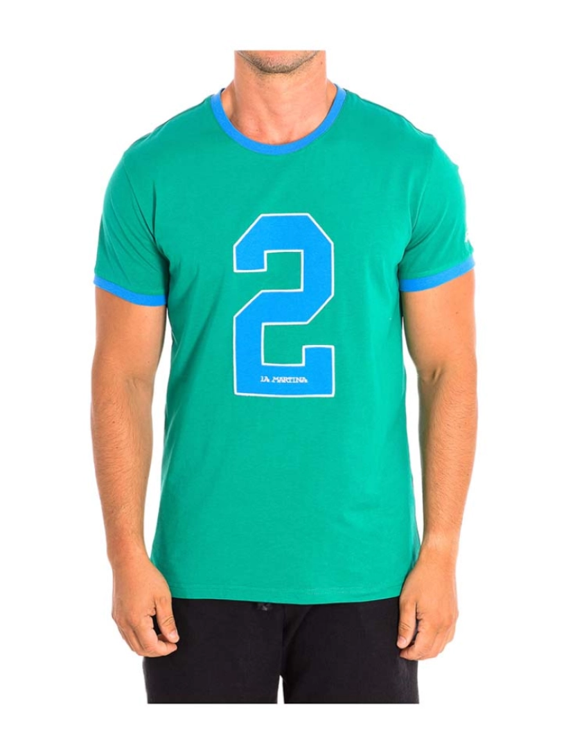 La Martina - T-Shirt Homem Verde e Azul