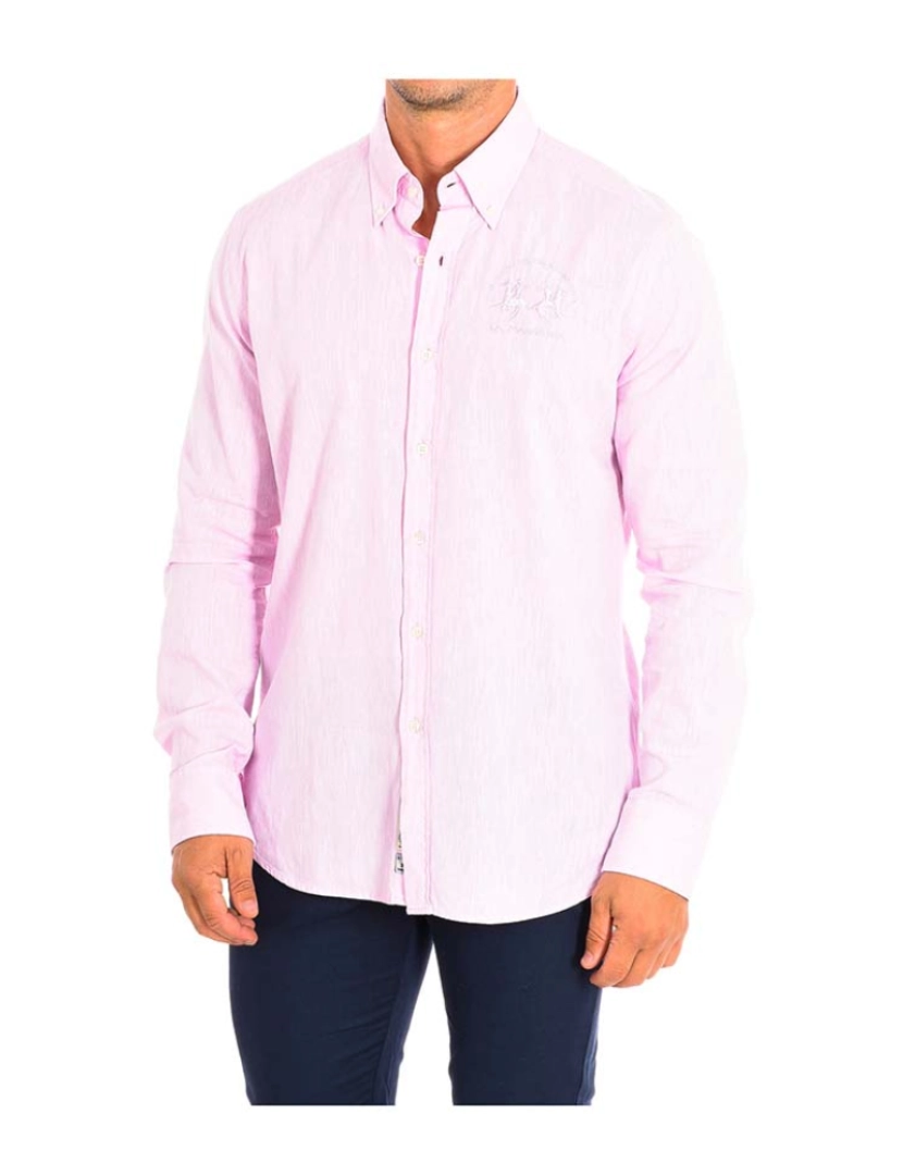 La Martina - Camisa Manga Comprida Homem Rosa