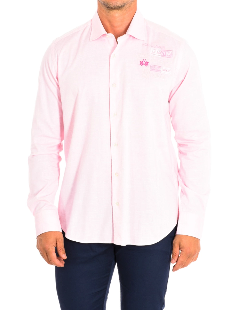 La Martina - Camisa Manga Comprida Homem Rosa
