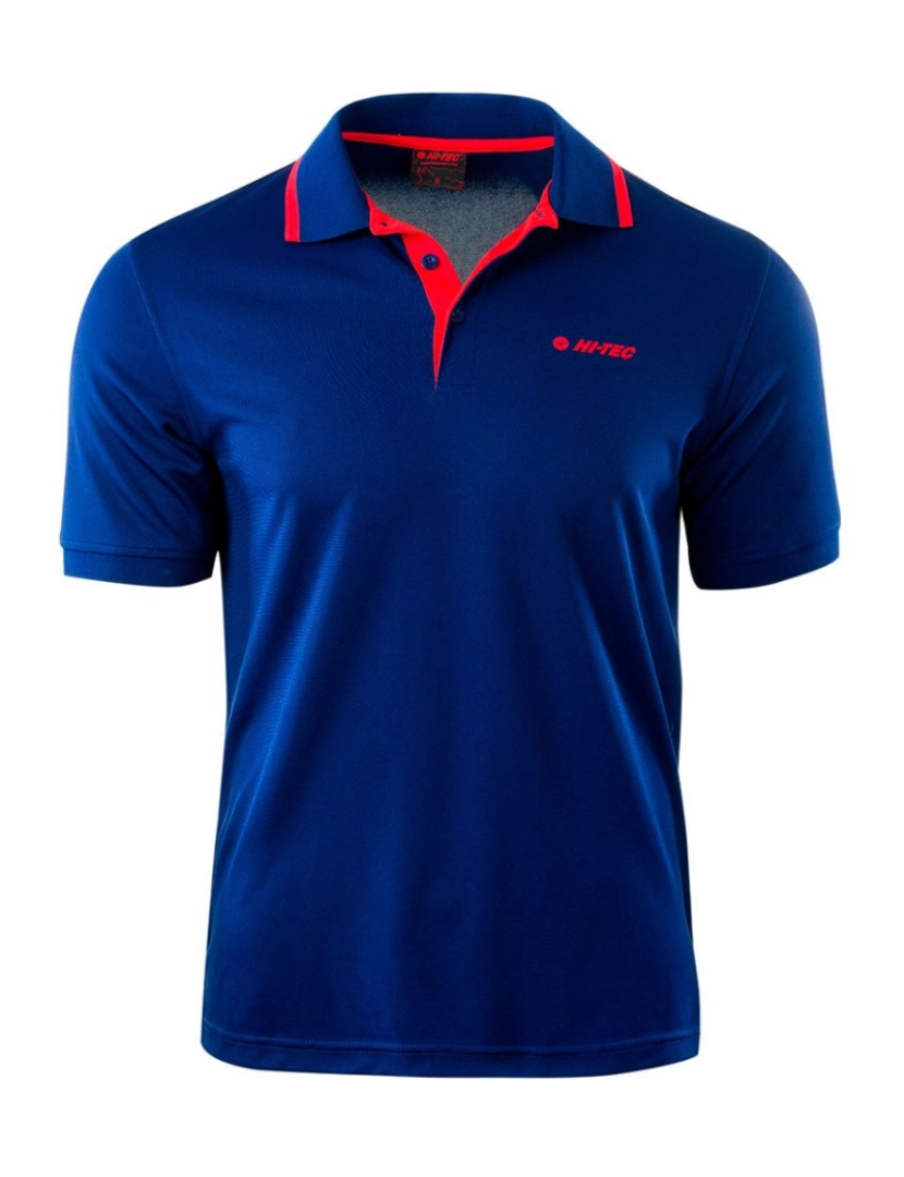 imagem de Hi-Tec Mens Site Contraste Painel Polo Camisa1