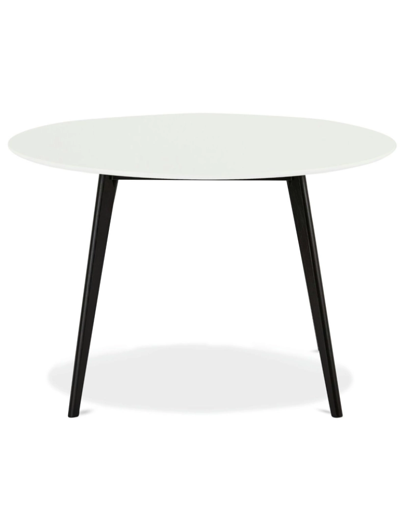 imagem de Mesa Refeição Life Redonda ø120 cm Branco/Preto2