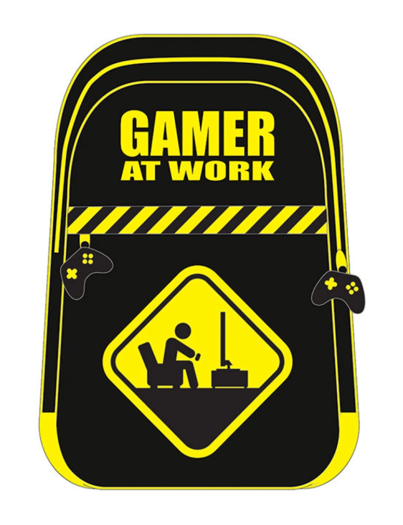 imagem de PYR - Mochila Gamer at Work Negro-Amarillo1