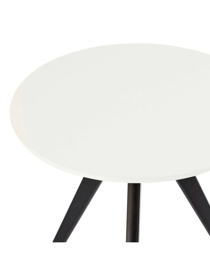 imagem de Mesa Apoio Life ø48 cm Branco/Preto4