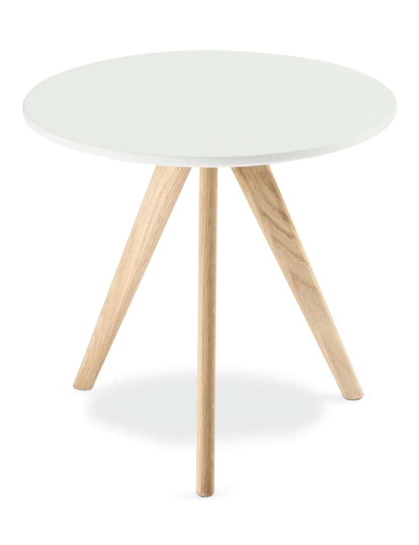 imagem de Mesa Apoio Life ø48 cm Branco/Natural3