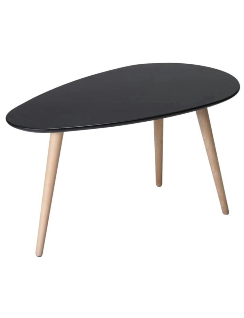 imagem de Mesa Centro Fly Oval 75x43 cm Preto1